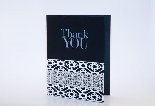 Black and White Thank you Cards